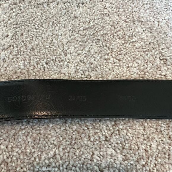 Barney's New‎ York Genuine Italian Leather Black Belt 34/85 - Picture 5 of 8